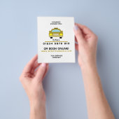 Goud Taxi Cab Logo met Prijslijst Flyer (Hand)