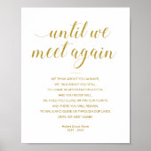 Goud tot we elkaar weer ontmoeten rouwgedicht met poster (Voorkant)
