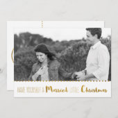 Goud, Trouwen en Kerstmis Save the Date (Voorkant / Achterkant)