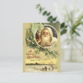  Goud Vader Kerst Winter Scene Feestdagenkaart (Staand voorkant)