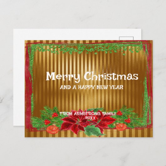  Goud Vakantie Briefkaart -  (Voorkant / Achterkant)