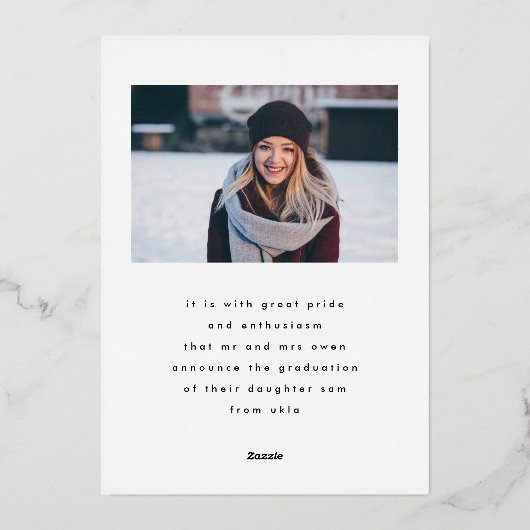 Goud van geperste lederen van wild-bladerbladeren folie uitnodiging (Achterkant)