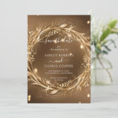 Goud van liefde Romantische Glam Save The Date Kaart (Staand voorkant)