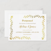 Goud verlaat uitstel aankondiging (Voorkant / Achterkant)