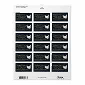 Goud, vers, wit, zwart, gegaufreerd etiket (Full Sheet)