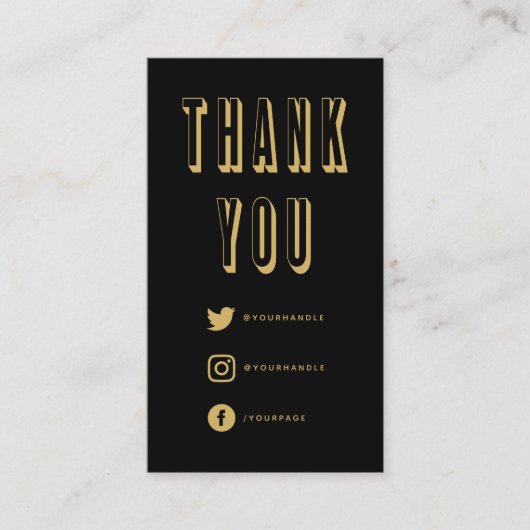 Goud vet bedankt Enclosure Kaart (Voorkant)