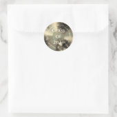 Goud Vinyl Record Klasse van Ronde Sticker (Tas)