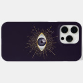 Goud & Violet Mystic Evil Eye Nazar Mati Case-Mate iPhone Case (Achterkant (horizontaal))