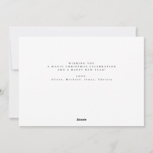 Goud Vrolijk Kerstmis elegant script eenvoudige fo Feestdagenkaart (Achterkant)