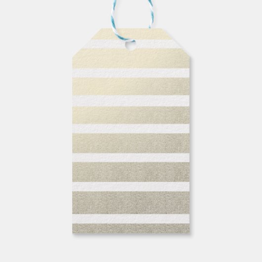 Goud Vrolijk Kerstmis Modern Script Kerstboom Cadeaulabel (Achterkant)