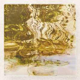 Goud water onderzetter glazen onderzetter