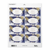 Goud waterverf-script zuskaars-label etiket (Full Sheet)