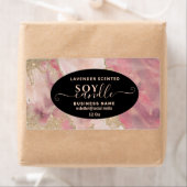 Goud waterverf-script zuskaars-label etiket (Insitu)