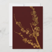 Goud We trouwden met Botanicals, Burgundy Kaart (Achterkant)