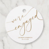 Goud We Zijn Verloofd Verlovingsfeest Bedankjes Labels (Voorkant)