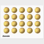 Goud Wereldbol - Metal Earth, Azië, 3d render Ronde Sticker (Vel)