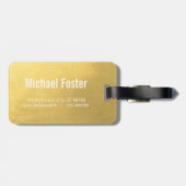 Goud Wereldkaart elegant Bagagelabel (Achterkant horizontaal)