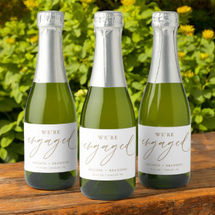 Goud Wij Zijn Verloofd Verlovingsfeest Favorieten Sparkling Wijnetiket