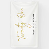 Goud & Wit | 21e Verjaardag Party Banner (Verticaal)