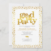 Goud wit afstudeerder feest moderne vetgedrukte ty kaart (Voorkant)