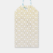 Goud & Wit Arabisch Marokkaans Glam Party Favor Cadeaulabel (Achterkant)