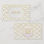 Goud & Wit Arabisch Marokkaans Modern Glam Visitekaartje (Voorkant / Achterkant)