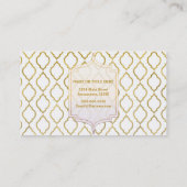 Goud & Wit Arabisch Marokkaans Modern Glam Visitekaartje (Achterkant)