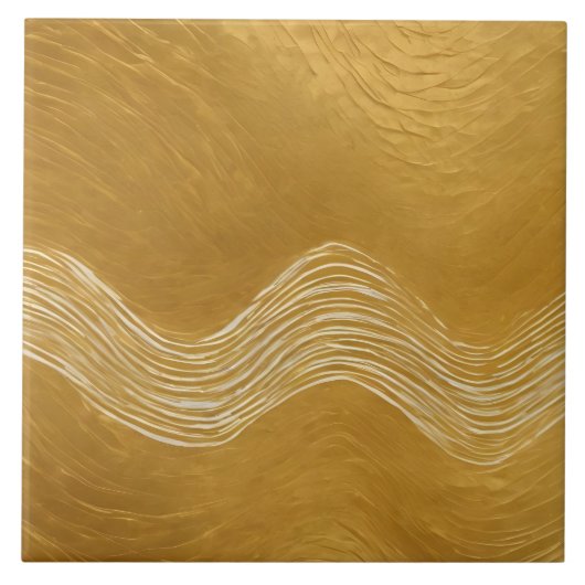 Goud Wit Art Deco Trendy Collectie Tegeltje (Voorkant)