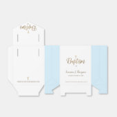 Goud Wit Blauw Doopkruis Dank u Favor Box Bedankdoosjes (Uitgevouwen)
