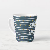 Goud Wit Blauw Sterren en Strepen Latte Mok (Linkerhoek)