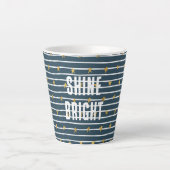 Goud Wit Blauw Sterren en Strepen Latte Mok (Voorkant)