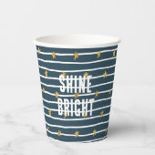 Goud Wit Blauw Sterren en Strepen Papieren Bekers (Voorkant)