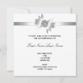 Goud Wit Cadeau Classy Damask 50ste Verjaardag Kaart (Achterkant)