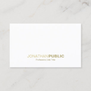 Goud Wit Clean Plain Modern Elegant Design Visitekaartje