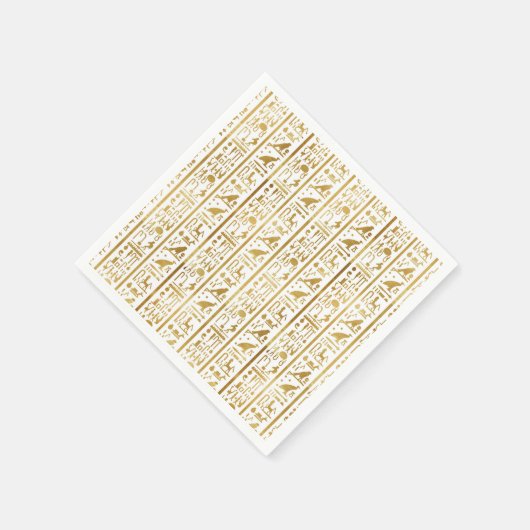 Goud & Wit Egyptisch Egypte Glam Modern Chic Party Servetten (Hoek)