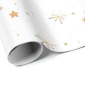 Goud Wit Elegant Modern Cadeaupapier (Rol Hoek)