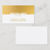 Goud Wit Elegant Professioneel Minimalistisch Duid Visitekaartje (Voorkant / Achterkant)