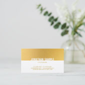 Goud Wit Elegant Professioneel Minimalistisch Duid Visitekaartje (Staand voorkant)