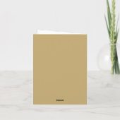 Goud, wit en zwart papier, dierenkaart feestdagen kaart (Achterkant)