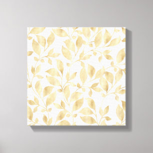 Goud wit foliepatroon canvas afdruk
