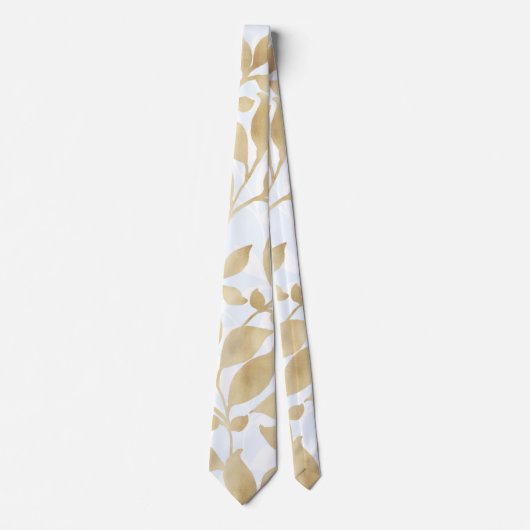 Goud wit foliepatroon stropdas (Voorkant)