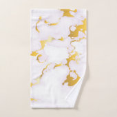 Goud & Wit Gemarmerd Bad Handdoek (Handdoek)