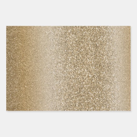 Goud Wit Glam Glitter Inpakpapier Vel (Voorkant 3)