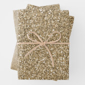 Goud Wit Glam Glitter Inpakpapier Vel (In situ)