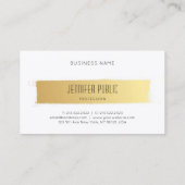 Goud Wit Luxe Moderne Professionele Sjabloon Visitekaartje (Achterkant)