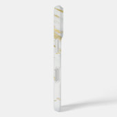 Goud & Wit Marmeren Glam Designer Moderne Stijl Case-Mate iPhone Case (Achterkant / Rechts)