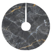 Goud Wit Marmeren Textuur Ontwerp Kerstboom Rok (Voorkant)