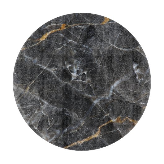 Goud Wit Marmeren Textuur Ontwerp Snijplank (Voorkant)