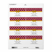 Goud, wit Marokkaans grijs label (Full Sheet)