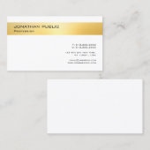 Goud Wit Professioneel Ontwerp Minimalistische Sja Visitekaartje (Voorkant / Achterkant)